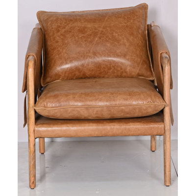 Hadlow Brown Leather Accent Chair