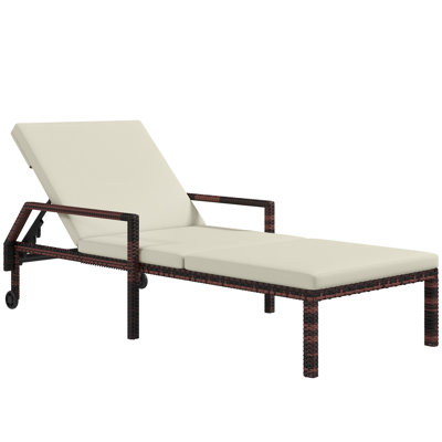 Abrea 200cm Long Reclining Single Chaise with Cushions