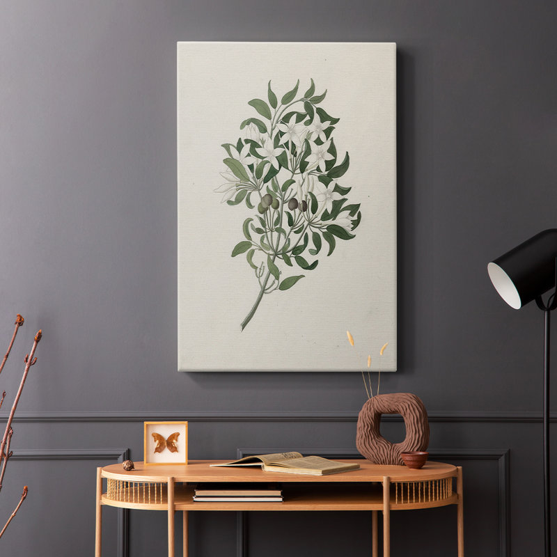 Imprimé floral rétro CXLII - galerie enveloppée Cavas, H 36 po x l 24 po