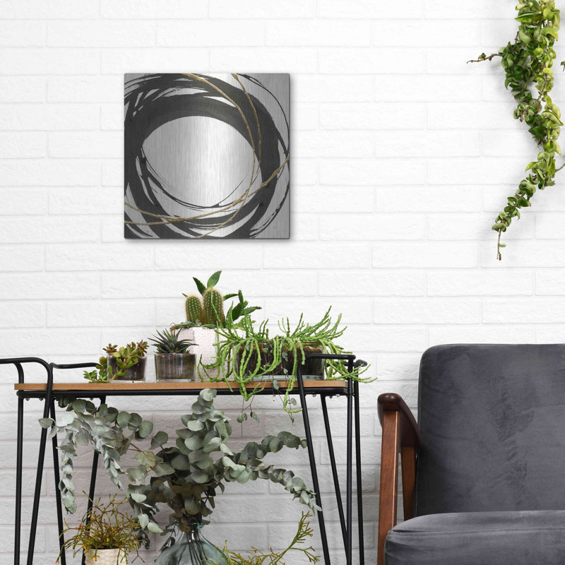 Wrought Studio™ 'Gilded Enso III' by Chris Paschke, 12"x12", 12" H x 12" W