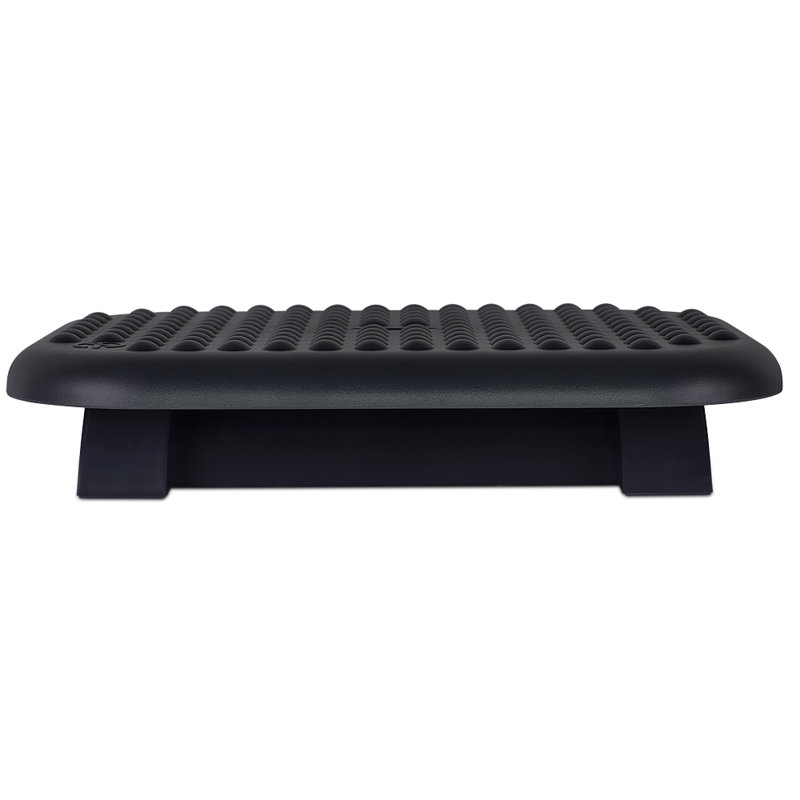 Black Adjustable Ergonomic Foot Rest with Massage Surface