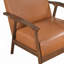 Chaise d'appoint rembourrée en similicuir 1 pièce