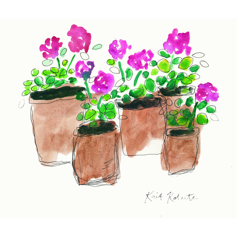 Geranium dimanche - impression sur toile tendue, H 12 po x l 16 po