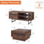 Ensemble de meuble télé et de table basse 2 pièces Aadam