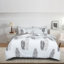 Dual Pattern Reversible Brushed Microfiber Printed Duvet Cover Set With Matching Pillow Covers-116779531-116779533