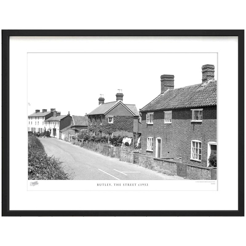Butley, The Street C1953 by Francis Frith - Single Picture Frame Print, 40cm H x 50cm W x 2.3cm D
