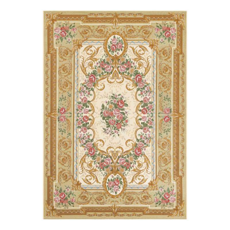 Indoor/Outdoor Traditional Area Rug, Rectangle 5'1" x 8'