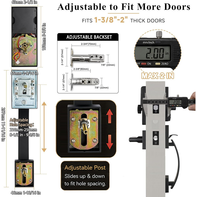 Door Handleset withTouchscreen Fingerprint Keypad