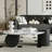 Cream style light luxury marble coffee table-106815615