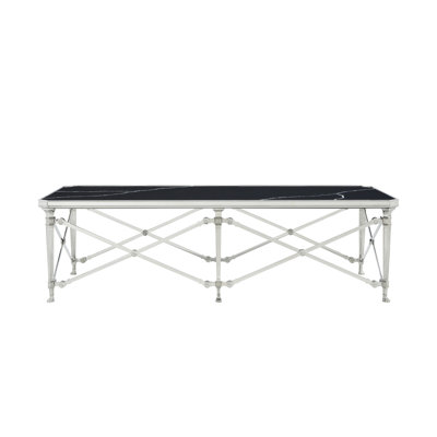 Spencer London Rectangular Nickel Cocktail Table