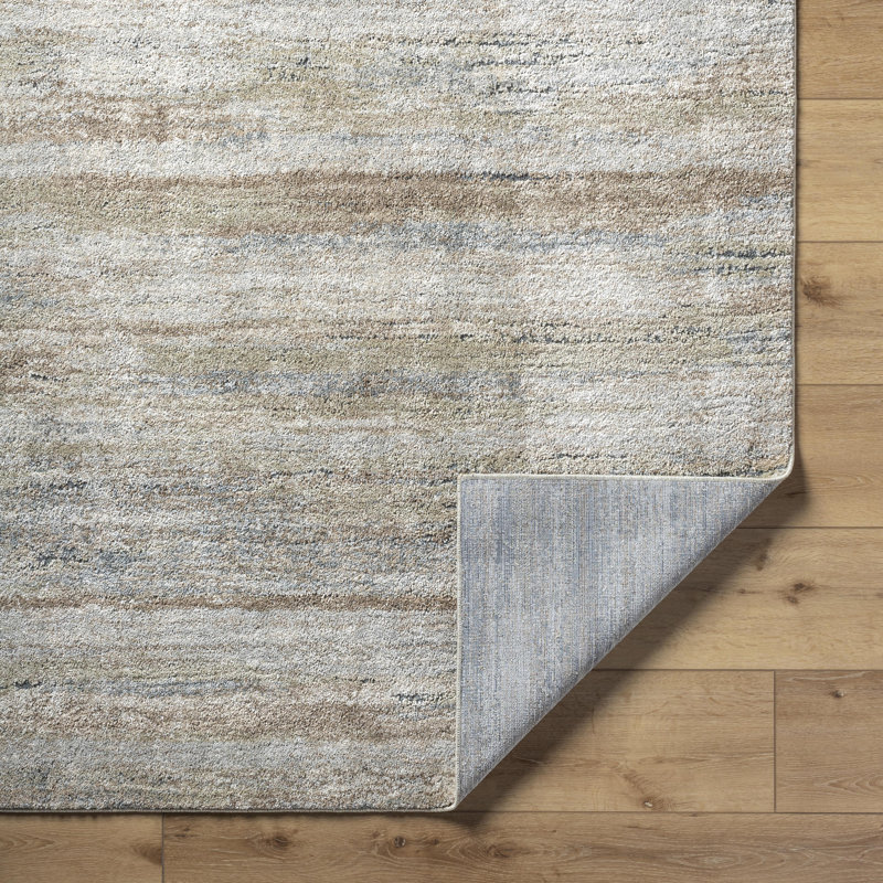 Yanush Abstract Machine Woven Polyester/Polypropylene Area Rug in Ash/Sage/Pearl/Prairie Dust, Rectangle 9'2" x 12'