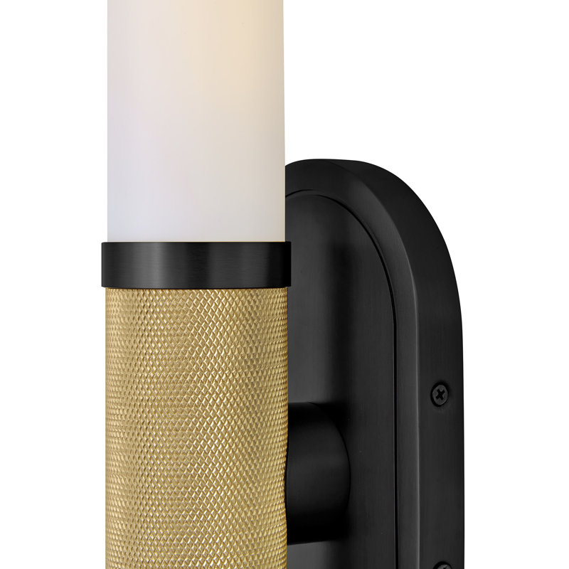 Grande applique à deux lumières Hinkley Thayer, Black/Lacquered Brass