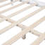 Structure de lit double en bois pleine grandeur avec support à lattes en bois, style rétro pour les chambres classiques et modernes