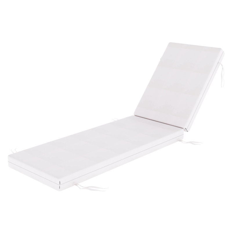 Lani Sunbrella Outdoor Chaise Lounge Cushion, 21" W x 78" D, Sunbrella Play Snow