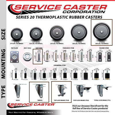 Thermo Swivel Grip Ring Stem Caster