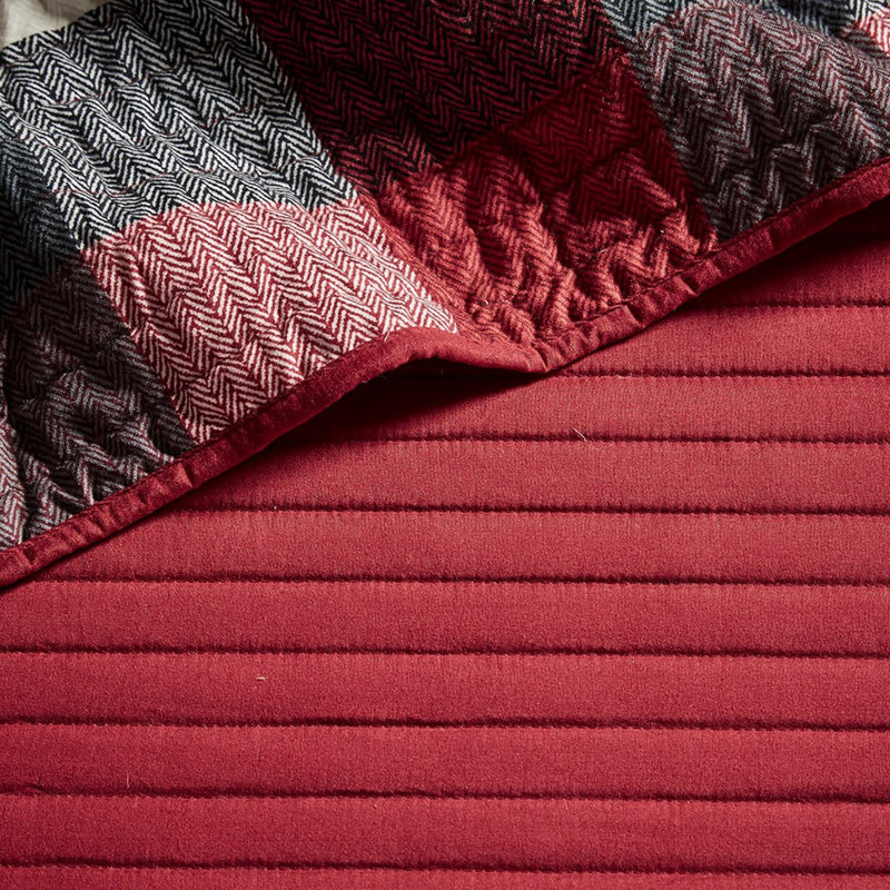 Reversible Microfiber Bedding Sets, Rustic Plaid Daybed For Guest Home