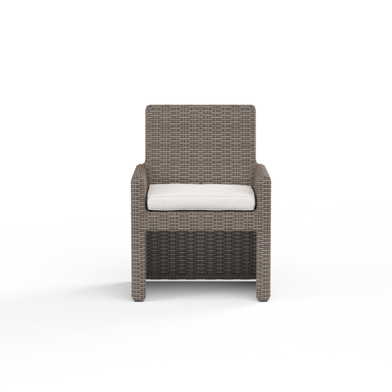 Outdoor Dining Armchair, Canvas Flax Sunbrella®