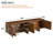 Retro Style Wood Grain TV Stand With Wavy Door For Tvs Up To 75"-1403766368