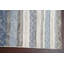 Tapis gris / bleu / ivoire noué à la main de conception unique 4 pi x 6 pi New Age