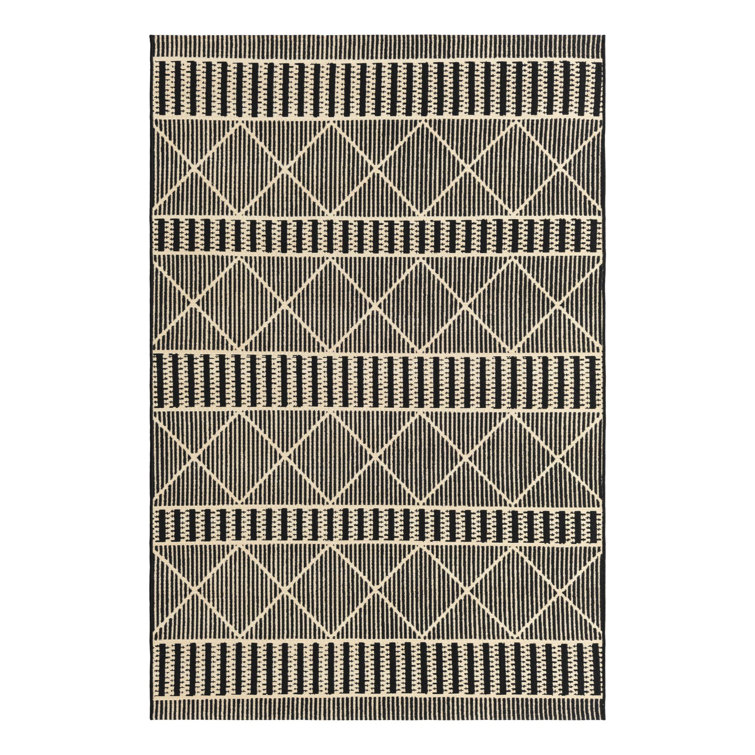 Black Dalyan Indoor/Outdoor Trellis Rug