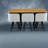 Compact Modern Dining Table Set With Storage, Mdf And Metal Construction