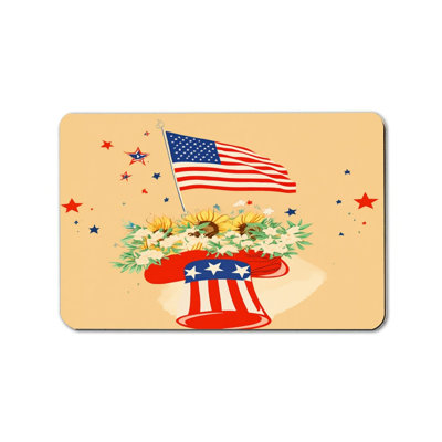 Tapis d'entrée Hat, 24 po x 36 po, intérieur / extérieur, Jour de l'Independance