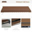 Patio Awning, Canopy Retractable Sun Shade Shelter W/ Manual Crank Handle For Deck, Yard-125181347-125181358