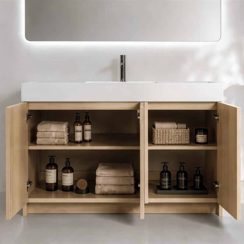Bathroom Vanity with Resin Top, 48"
