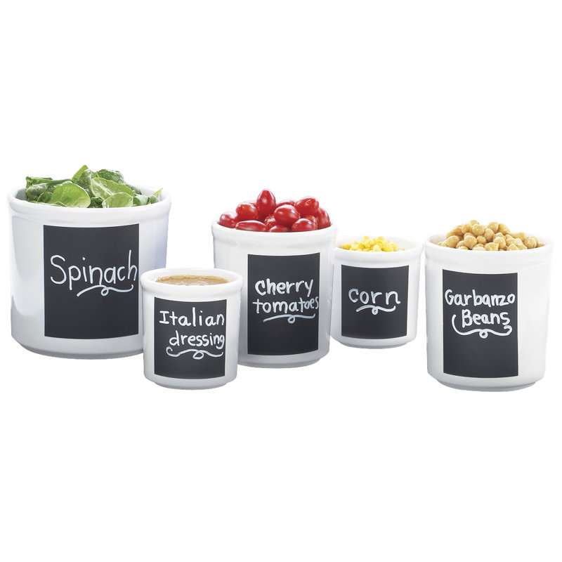 6" Round Black Melamine Utensil Holder