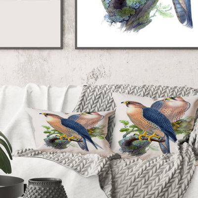 Vintage Birds II Animal Print Lumbar Pillow