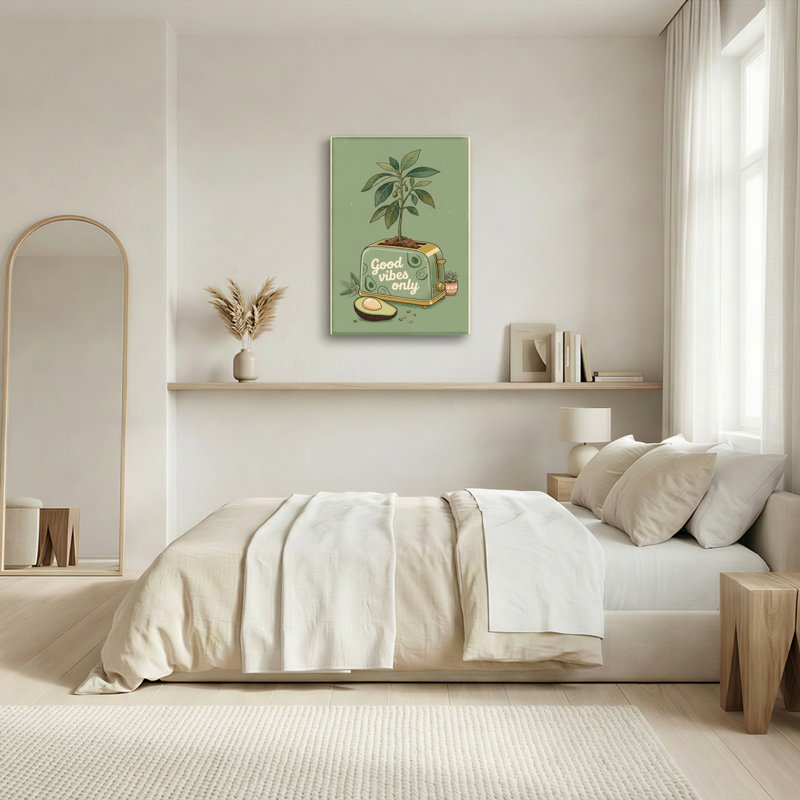 Ensemble de 1 toile murale Good Vibes, 24"H x 18"W, Wrapped Canvas