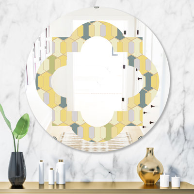 Miroir mural quadrilobe abstract géométrique design ii modern
