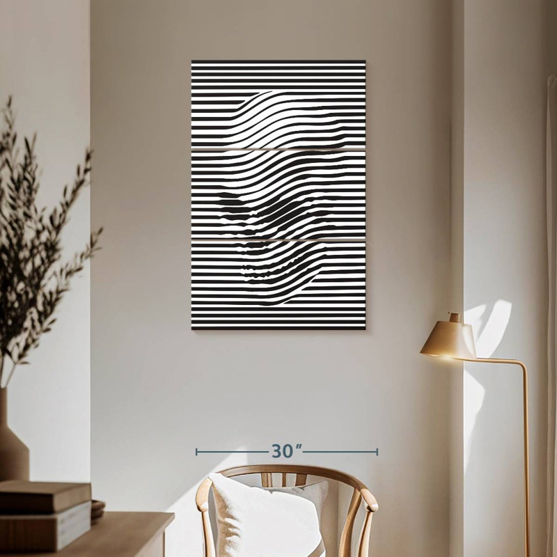 Kerner Skull Optical Illusion, 57" H x 36" W