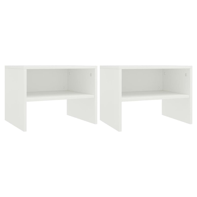 Flori 40cm W Solid + Manufactured Wood Bedside Table, White