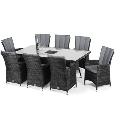 LA 8 Seater Dining Set with Cushions