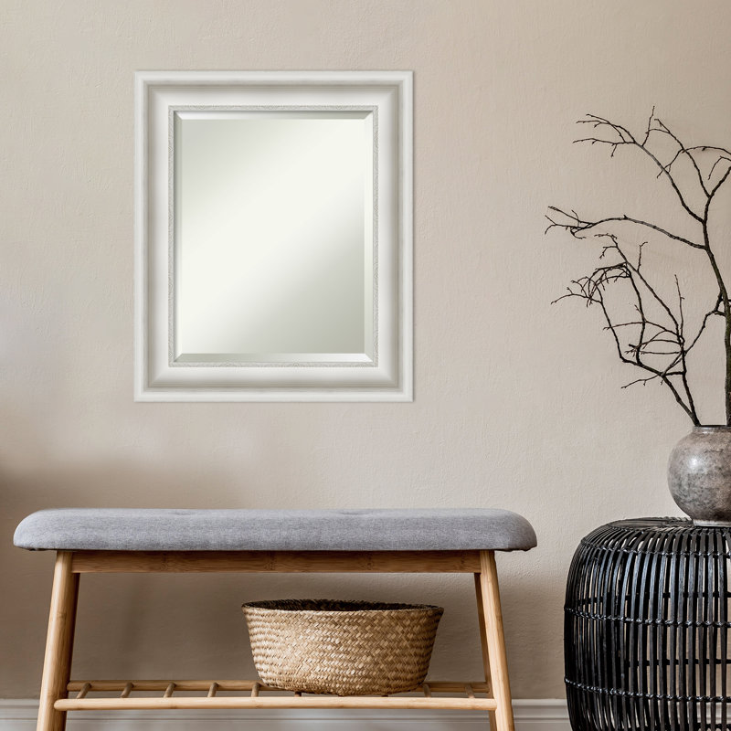 Miroir mural Warren, 25,5 po x 21,5 po, Blanc