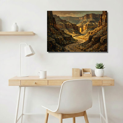 Art texturé sur toile, "Canyon texturé"