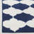 Rodgers Hand Woven Flat Weave Banana Silk/Wool/Cotton Geometric Rug in Ivory/Navy-69076066
