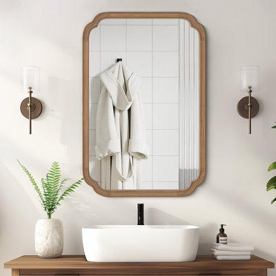 Ali Solid Wood Scalloped Wall Mirror