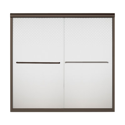 Finesse - W x 58.07'' H Bypass Door Frameless Tub Door with