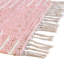 Tapis rose / blanc en coton tissé à la main-1494120717