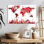 Carte du monde abstraite Aliaz Rose-107692762