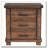 Rustic Three Drawer Reclaimed Solid Wood Nightstand