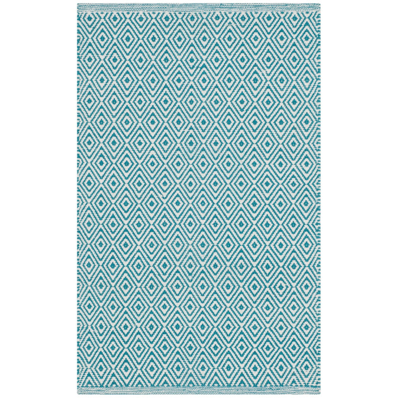 Dryden Hand Woven Cotton Geometric Rug, Rectangle 2'6" x 4'
