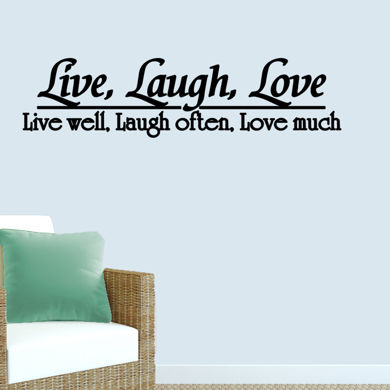 Text & Numbers Non-Wall Damaging Wall Decal, Black