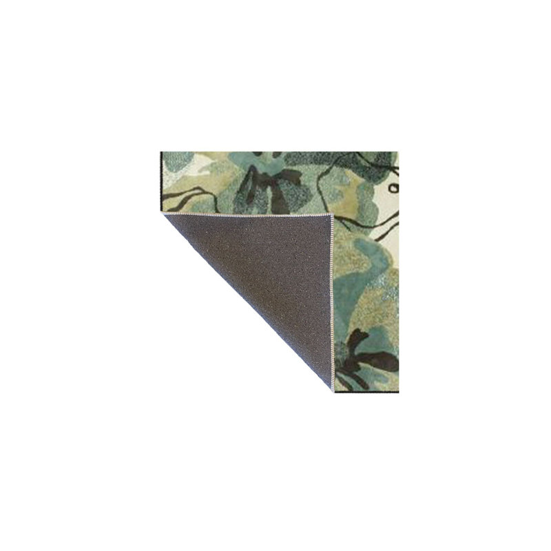 Tapis vert lavable à motif floral, Tapis de couloir 3 pi 3 po x 6 pi 7 po inclus
