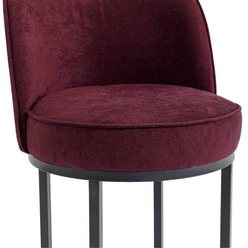 Ensemble de 2 tabourets de bar à hauteur de comptoir, tabourets de bar moderne avec dossier, tabourets de bar rembourrés en lin pour îlot de cuisine
