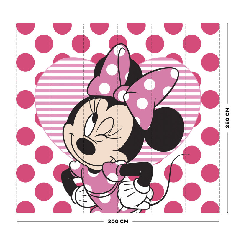 Disney Minnie Mouse with Hearts Wall Mural
