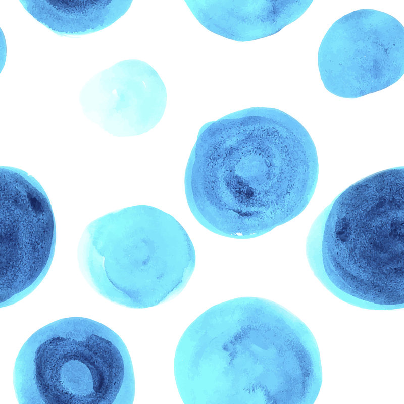 Watercolor Blue Circles by ARTappler - Wrapped Canvas Print, 91cm H x 91cm W