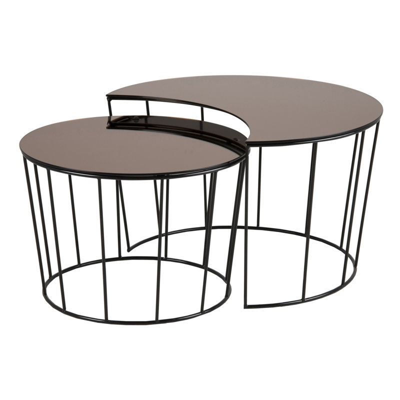 Jackman Pedestal Coffee Table, Brown